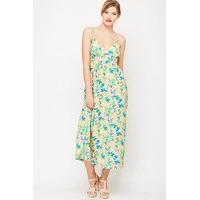 green floral maxi dress