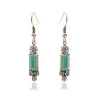 Green Art Deco Earrings