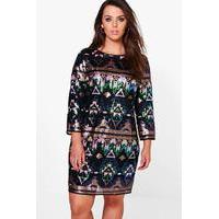 grace premium embellished shift dress multi