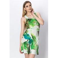 green floral print dress