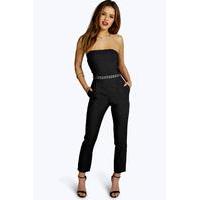 Grace Bandeau Tailored Jumpsuit - black