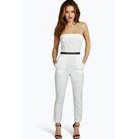 Grace Bandeau Tailored Jumpsuit - ivory