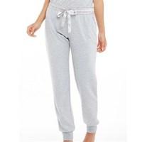 green treat womens loop back cuffed lounge trousers grey marl