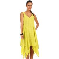 Grizas Silk and cotton dress THYME women\'s Dress in yellow