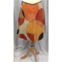 graphic print skirt unbranded size 10 orange a line skirt