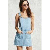 Graphic Denim Overall Dress