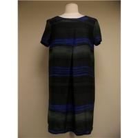 great plains black and blue polyester shift dress size 12 large great  ...