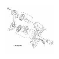 grey sram hanger bolt for rear derailleur x7x9dual drive