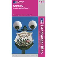 Grimsby - OS Landranger Active Map Sheet Number 113