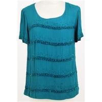 great plains boutique size s green embellished top