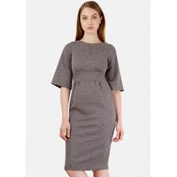 Grey Kimono Sleeve Textured Dress