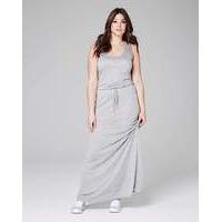 grey marl jersey holiday maxi dress