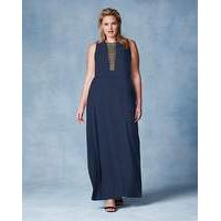 Grazia Sheer Lace Panel Maxi Dress