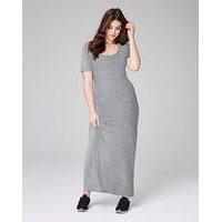 Grey Marl Jersey Maxi T-shirt Dress