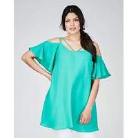 grazia strappy shoulder tunic top