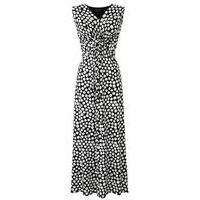 Grace Monochrome Twist Knot Maxi Dress, Black