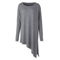 Grey Marl Asymmetric Hem Jumper