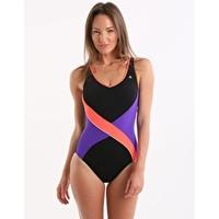 Gretna Swimsuit - Black and Coral