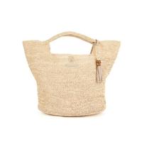 grace bay raffia bucket bag natural