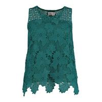 Green Floral Crochet Blouse