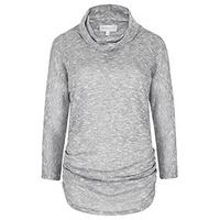 Grey Marl Roll Neck Top