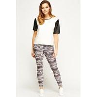 grey camouflage leggings