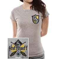Grey Ladies Harry Potter House Hufflepuff T-shirt