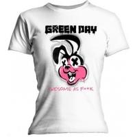 Green Day Road Kill Skinny Ladies Black T Shirt: Medium