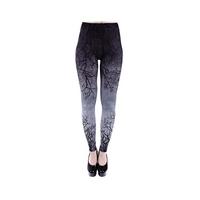 Gray Branches Ombre Leggings - Size: XXL