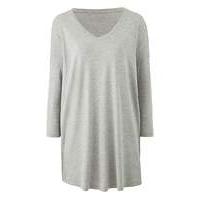 grey marl v neck slouch tunic