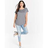 Grey Marl Embellished T-shirt