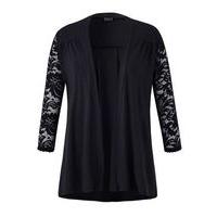 Grace Black Lace Sleeve Cardigan, Black