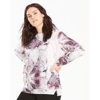 grey marble print lightweight scuba top