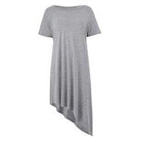 Grey Short Sleeve Asymmetric T-shirt