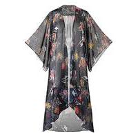 Grazia Oriental Floral Print Maxi Kimono