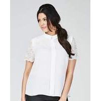 grazia lace detail blouse