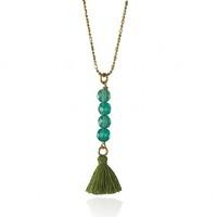 Green Jade Tassel Necklace