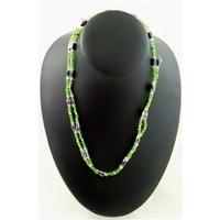 green metallic magnetic necklace