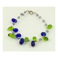 Green and Blue bead bracelet small