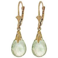 green amethyst droplet briolette earrings 60ctw in 9ct gold