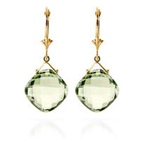 green amethyst deflection drop earrings 175ctw in 9ct gold