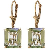 Green Amethyst Drop Earrings 13.0ctw in 9ct Gold