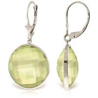 green amethyst drop earrings 360ctw in 9ct white gold