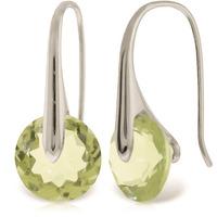 Green Amethyst Drop Earrings 11.5ctw in 9ct White Gold