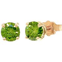 Green Diamond Stud Earrings in 9ct Gold