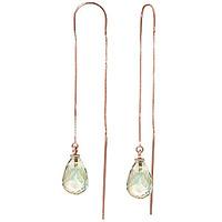 Green Amethyst Scintilla Briolette Earrings 4.5ctw in 9ct Rose Gold