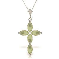 green amethyst and diamond pendant necklace 108ctw in 9ct white gold