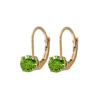 Green Diamond Boston Drop Earrings in 9ct Gold