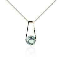 green amethyst embrace pendant necklace 145ct in 9ct gold