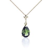 Green Amethyst Belle Pendant Necklace 1.5ct in 9ct Gold